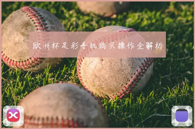 欧洲杯足彩手机购买操作全解析